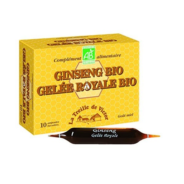 La Treille de Victor - GINSENG GELÉE ROYALE BIO - Boîte de 10 ampoules