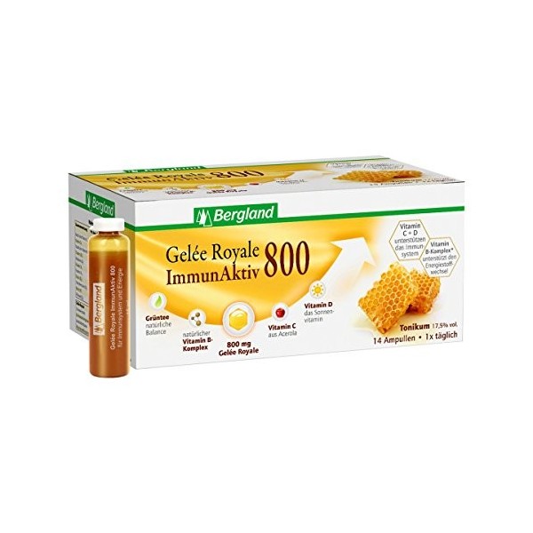 Bergland Gelée Royale ImmunAktiv 800 Trinkampullen, 14 pc Ampoules