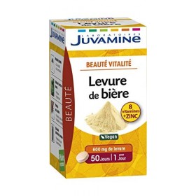 JUVAMINE - LEVURE DE BIÈRE - Beauté de la peau, des cheveux et des ongles - 100% naturel - 8 Vitamines + Zinc - 50 Comprimés