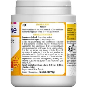 JUVAMINE Levure biere, Incolore, 150 Unité Lot de 1 