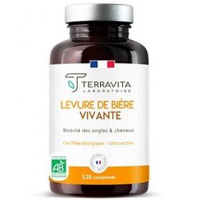 LEVURE DE BIÈRE Active BIO | Naturellement Riche en Biotine, Vitamines et Minéraux | Pousse des Cheveux, Ongles Forts et Peau