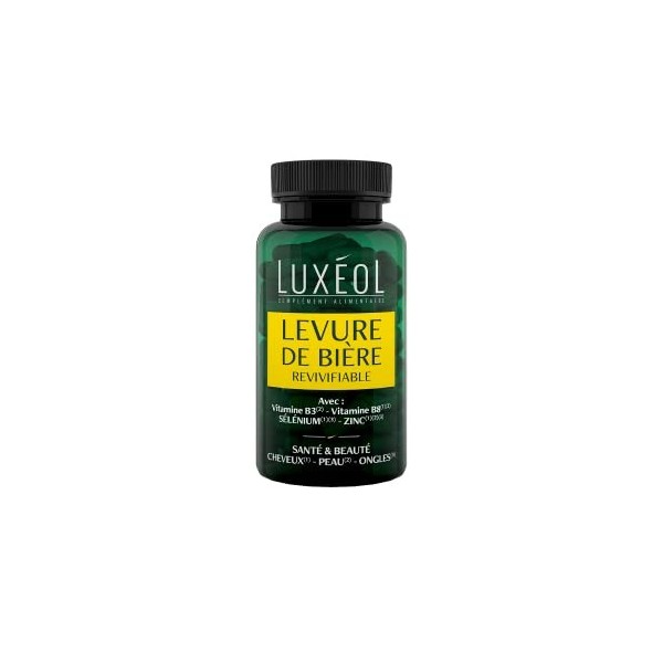 LUXÉOL - Levure De Bière Revivifiable - Complément Alimentaire - Cheveux, Peaux & Ongles - Santé - Levure De Bière, Zinc, Vit