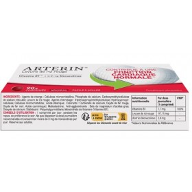 ARTERIN Levure de riz rouge 2,9 mg - Contribue à une fonction cardiaque normale* - Complément Alimentaire à base de levure de