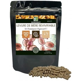 NAKURU | Levure de Bière Revivifiable | Gamme Beauty | Fabriqué en France | "Un Champignon Hyperactif!" | 90 Gélules de 395m