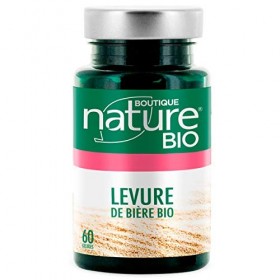 Boutique Nature - Complément Alimentaire - Peau/Cheveux/Ongle - Levure de Bière BIO - 60 Gélules Végétales - Redonne tonus au