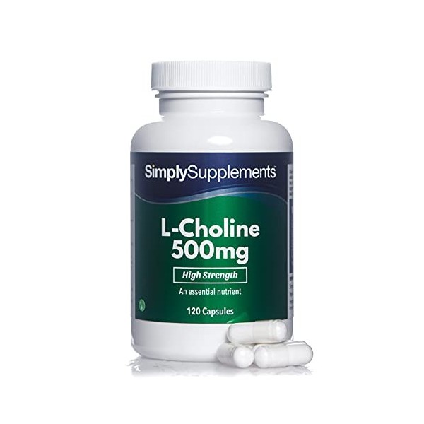 L-Choline 500mg | Adapté aux Végétaliens| Jusqu’à 2 mois de bienfaits |SimplySupplements