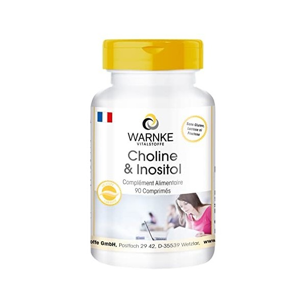 Choline avec inositol - végétalien - 90 comprimés | Warnke Vitalstoffe