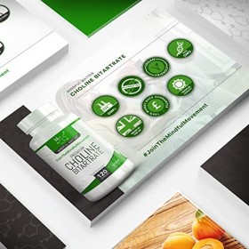 MM Choline Supplément | 120 Capsules de Bitartrate de Choline Végétalien - 700mg de Choline par Portion | Capsules de Choline