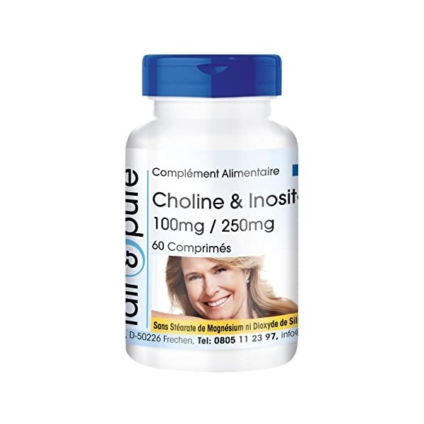 Fair & Pure® - Choline & Inositol - Choline 100mg/Inositol 250mg - végan - 60 comprimés