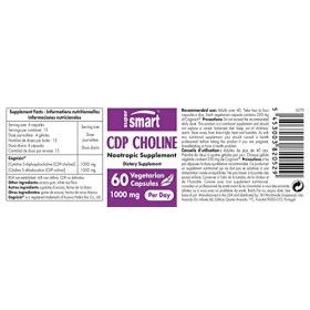 CDP Choline 1000 mg par jour Cognizin® - Aide au Fonctionnement Normal du Système Nerveux - Choline Brevetée - Formule à la