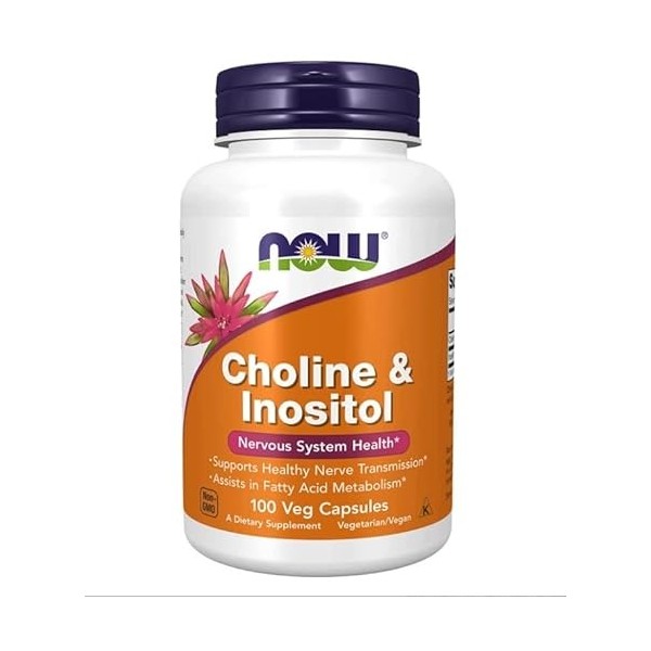 NOW Foods Choline et Inositol 500 mg - 100 gélules
