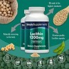 Lecithine 1200mg |Extrait de Graines de Soja non Génétiquement Modifiées | 240 Gelules | Jusqu’à 8 mois de Bienfaits | Simply