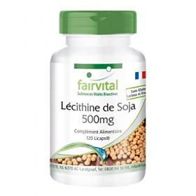 Fairvital | Lécithine de Soja 500mg - VEGAN - Fortement dosé - 120 Licaps