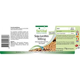 Fairvital | Lécithine de Soja 500mg - VEGAN - Fortement dosé - 120 Licaps