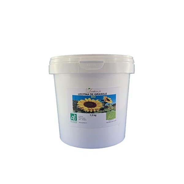 LECITHINE DE TOURNESOL BIO LIQUIDE EN SEAU DE 1,5 KG, Organic liquid Sunflower Lecithin bucket 1,5 Kg