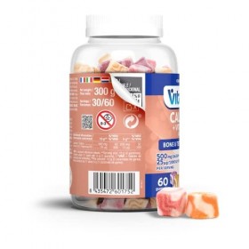 VITALDIN Calcium + Vitamine D3 Gummies – 500 mg Calcium & 1.000 IU Vitamine D par dose – 60 gommes pour 1 mois Goût de frui
