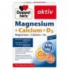 Doppelherz aktiv Magnésium + Calcium + D3, Complément alimentaire, 120 comprimés