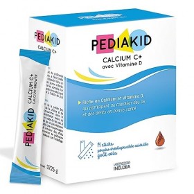 PEDIAKID - Calcium C+ et Vitamine D - Complément Alimentaire Naturel - Couvre 100% des AJR en Calcium - Maintien du Capital O
