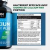 Complément à Base de Calcium et Vitamine D - 180 Comprimés - Complexe de Calcium avec Vitamine D3, Magnésium, Zinc et Vitamin