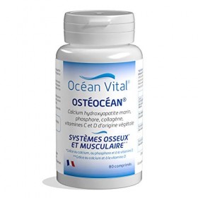 Collagène Calcium Vitamines C et D - Phytosud Ostéocéan Complément Alimentaire - Systèmes Osseux & Musculaires - 80 Comprimés