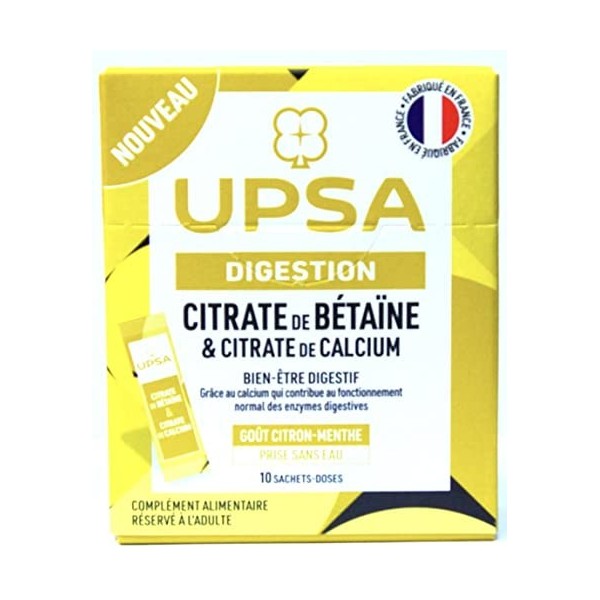 UPSA Citrate de Bétaïne et Citrate de Calcium 10 Sachets