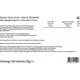 Swanson, Calcium Citrate & Vitamine D, 630mg de Calcium / 500IU de Vitamine D3 par Dose Journalière, 60 Comprimés, Testés en 