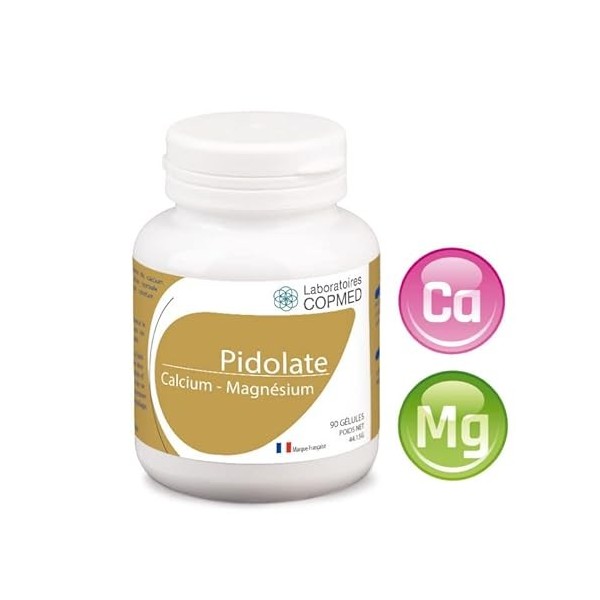 LABORATOIRES COPMED - Pidolate Calcium Magnesium - Complément Alimentaire à Base de Pidolate de Calcium et de Pidolate de Mag