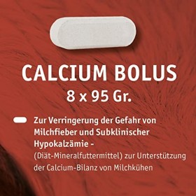 Vetmarkt24 Bolus - CALCIUM - Lot de 8 avantages - Pour soutenir léquilibre calcium des vaches laitières