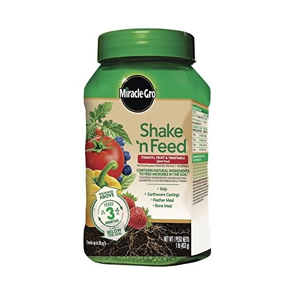 Miracle-Gro 3002510 Shake N Feed Tomato, Fruits and Vegetables Continuous Release Plant Food Plus Calcium