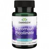 Swanson, Chromium Picolinate Picolinate de Chrome , 200mcg, Hautement Dosé, 100 Capsules, Testé en Laboratoire, Sans Soja, S