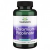 Swanson, Chromium Picolinate Picolinate de Chrome , 200mcg, Hautement Dosé, 200 Capsules, Testé en Laboratoire, Sans Soja, S