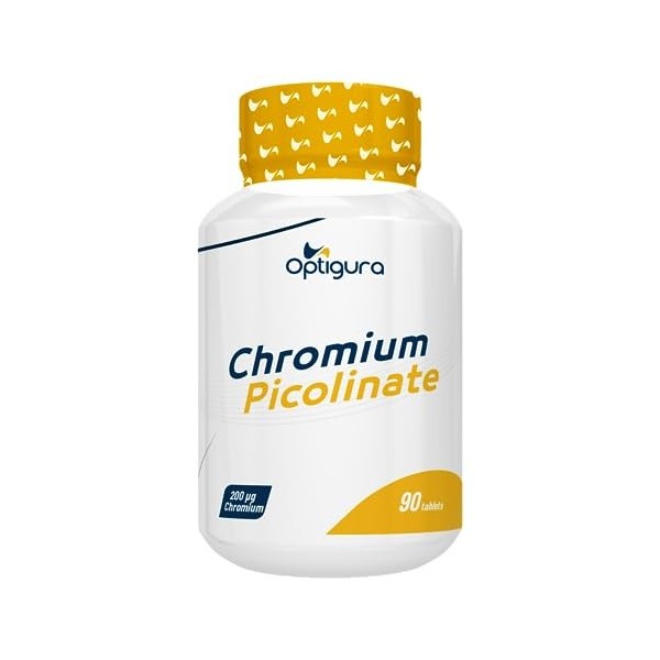 OPTIGURA - Chromium Picolinate - Formule Ultra Dosée en Chrome - 90 Comprimés