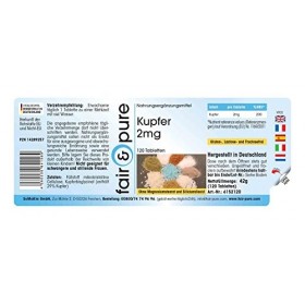 Fair & Pure® - Cuivre 2mg - 120 comprimés végans
