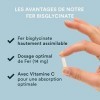 NOVOMA Fer Bisglycinate 14 mg + Vitamine C, Haute Absorption, Immunité & Anti-fatigue, Cure de 3 mois, Complément Alimentaire