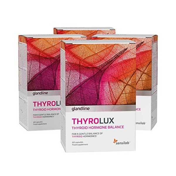 Thyrolux - Gélules pour la Thyroïde - L-Tyrosine, Iode, Sélénium, Magnésium, Basilic Royal, Schisandra, Zinc, Manganèse - 240