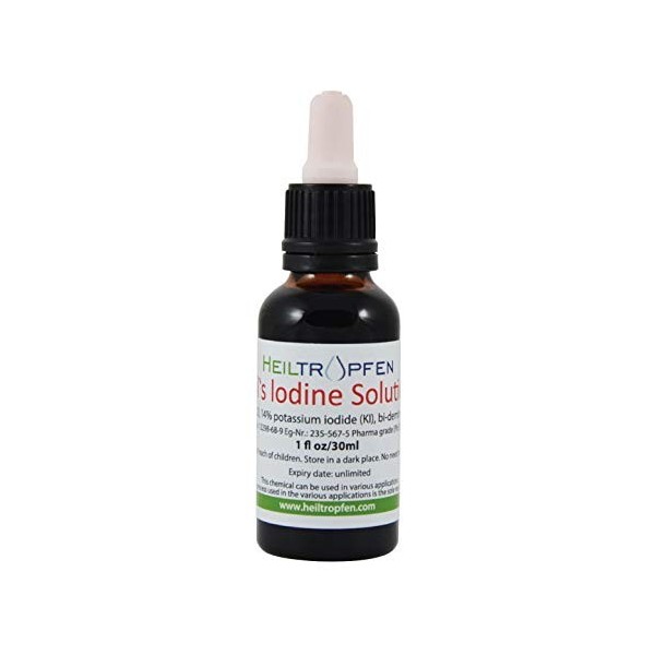 7% Solution Iodo-ioduree Selon Lugol 30 ML | 21% Formulation Liquide | Fabriqué avec 7 pour Cent diode et 14% diodure de Po