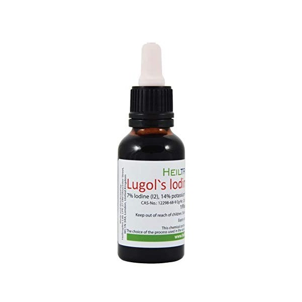 7% Solution Iodo-ioduree Selon Lugol 30 ML | 21% Formulation Liquide | Fabriqué avec 7 pour Cent diode et 14% diodure de Po