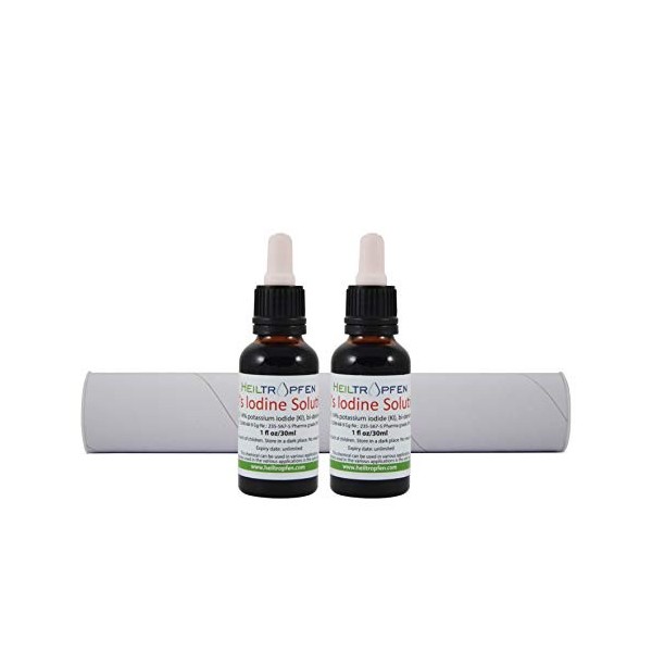 2x 30 ml Solution iodo-ioduree | 7% Solution de Lugol |21% Formulation liquide | Fabriqué avec 7 pour cent diode et 14% dio