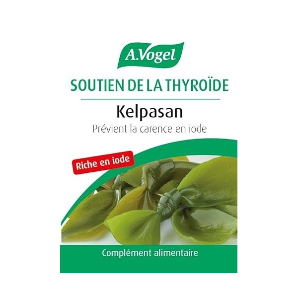 A.VOGEL Kelpasan, Complément Alimentaire riche en iode, Soutien la Glande Thyroïde, Aide à prevenir la carence en iode150 com