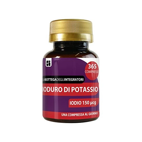 Iodure De Potassium 365 Comprimés 150 mcg d Iode 1 par jour | Sans Gluten ni Lactose | pas dorigine animale