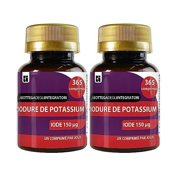 Iodure De Potassium 730 Comprimés 150 mcg d Iode 1 par jour | Sans Gluten ni Lactose | pas dorigine animale