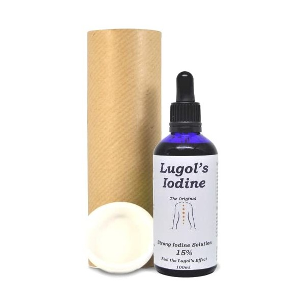 Lugols Iode 100 ml – Force maximale de 15 % – La formule originale et vraie Lugols