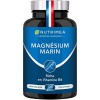 Magnésium Marin et Vitamine B6 | Combat Efficacement la Fatigue | 150 mg/jour | 120 Gélules dOrigine Végétale | 4 Mois de Cu