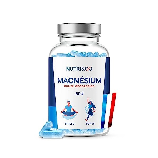Magnésium Bisglycinate Malate et liposome + Vitamine B6 Bio-Active - Haute Absorption et Teneur 300mg/j - Supérieure au Magné