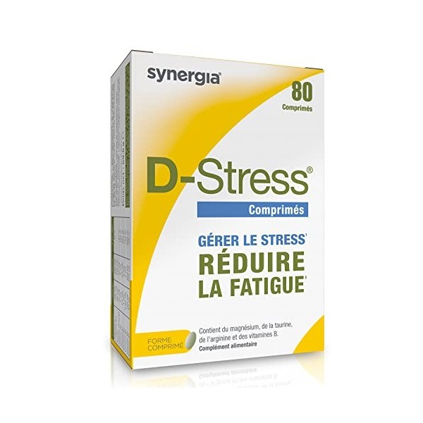 D-STRESS COMPRIMÉS 80 comprimés | Magnésium de 3ème Génération + Taurine + Arginine + Vitamines B | Gère le Stress du Quotidi