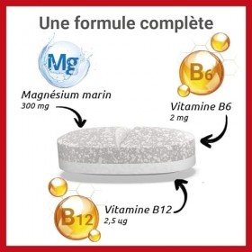 MAG 2 24H - Complément alimentaire à base de magnésium, vitamine B6 et B12 - Anti-nervosité et anti-fatigue - Programme de 45