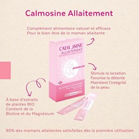 Calmosine Allaitement - Complément Alimentaire - Bien être - Fenugrec, Passiflore, Magnésium et Biotine - Boite de 14 Unidose