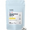 Magnésium Marin + Vitamine B6, Combat la Fatigue et le Stress, Cure de 1 mois, 60 Gélules Végétales, Magnesium Marin Pur 300 