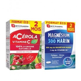 Forté Pharma - Pack Vitamine C et Magnésium Marin - 2 mois
