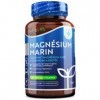 Magnésium Marin 360 mg et Vitamine B6-180 gélules Végan - Magnésium Aquamin® hautement biodisponible et cliniquement soutenu 